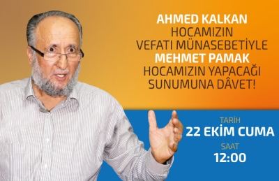 MEHMET PAMAK HOCAMIZIN YAPACAĞI SUNUMUNA DÂVET!